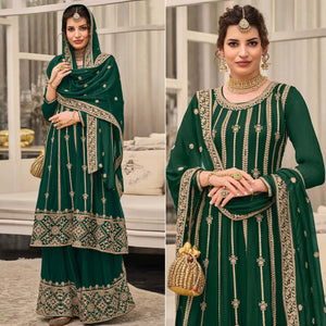 green-floral-embroidered-georgette-sharara-suit
