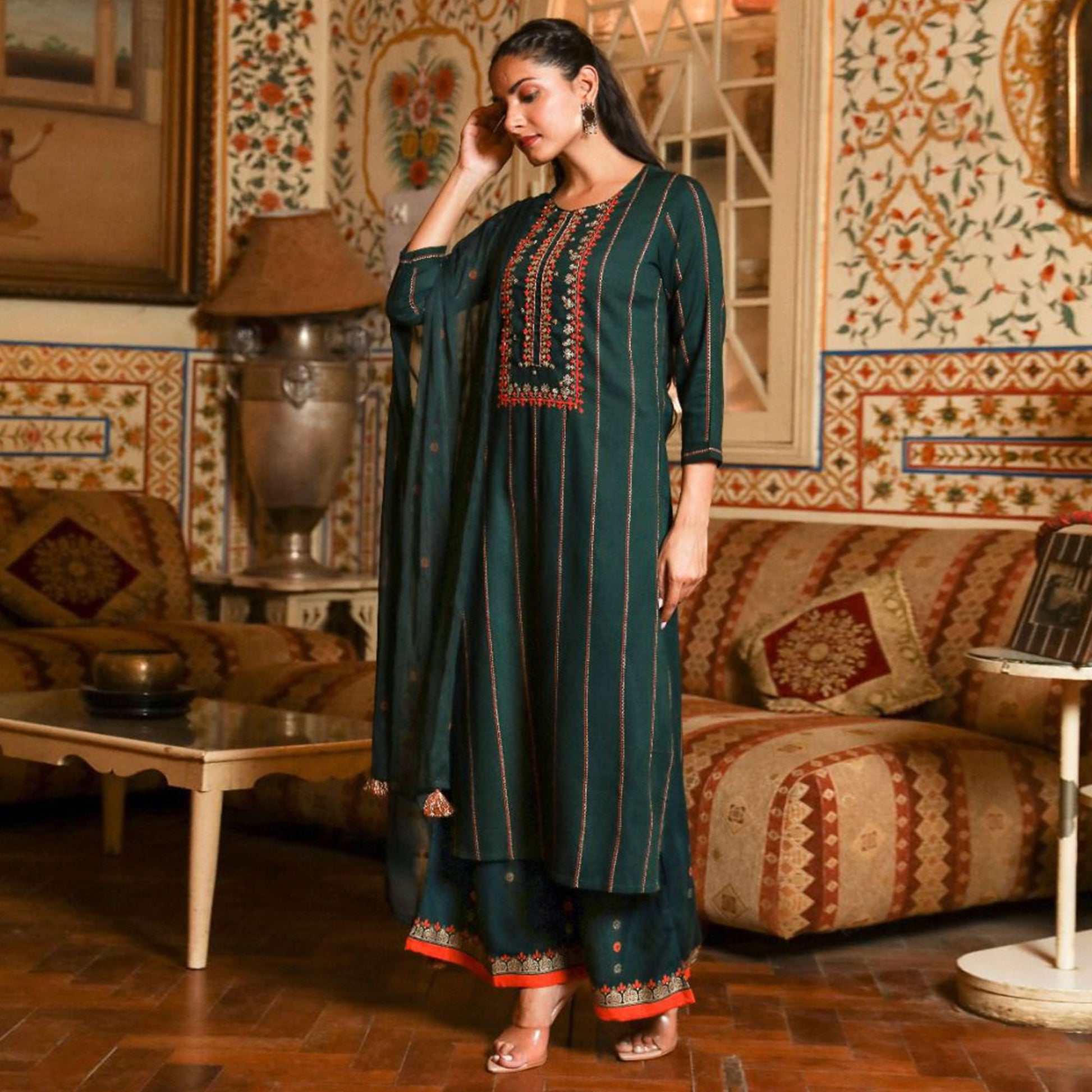 green-printed-with-embroidered-rayon-palazzo-suit