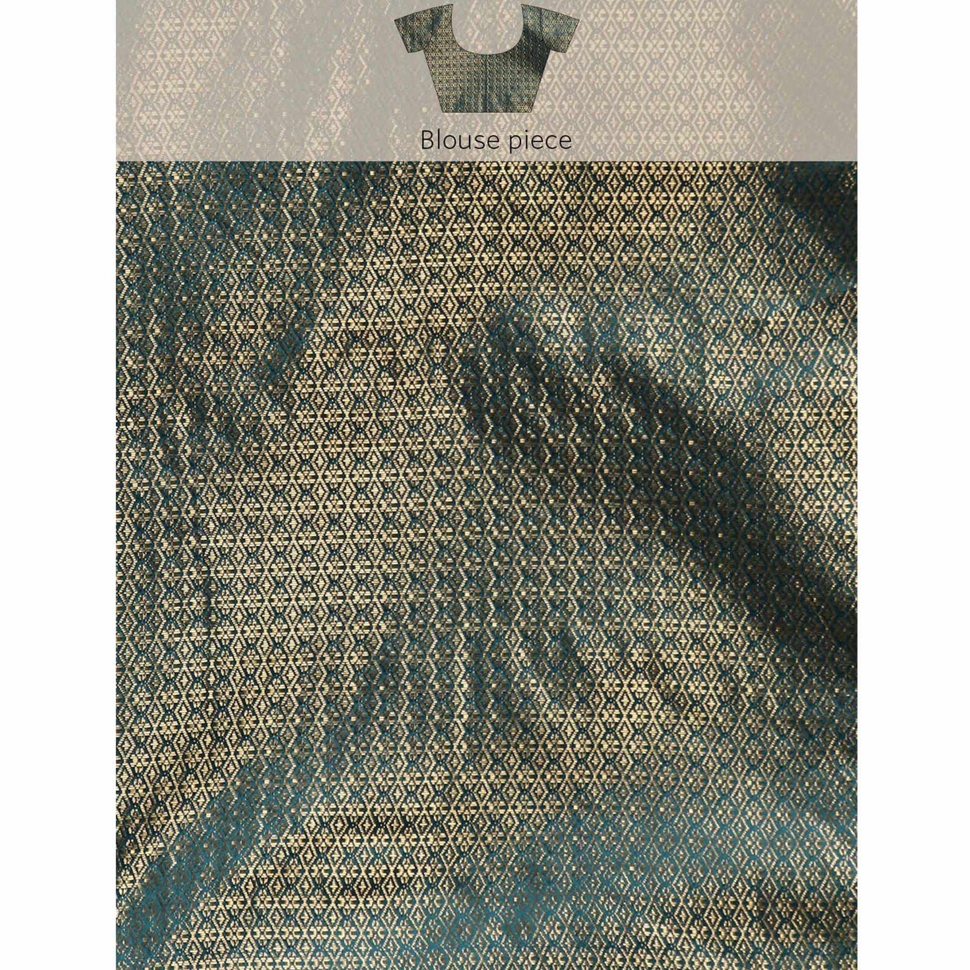 Dark Blue Foil Printed With Swarovski Georgette Saree