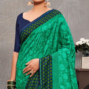 green-printed-with-embroidery-tussar-silk-saree