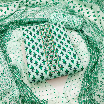 green-printed-cotton-dress-material