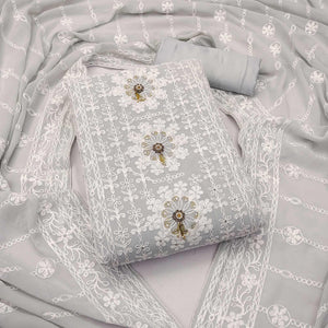 grey-lucknowi-embroidered-georgette-dress-material-1