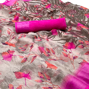 18grey-floral-printed-linen-saree