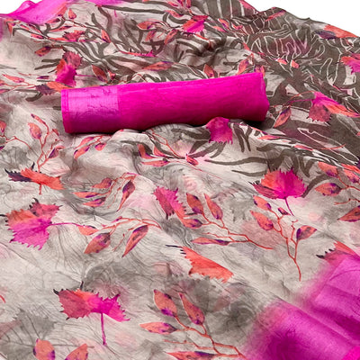 18grey-floral-printed-linen-saree