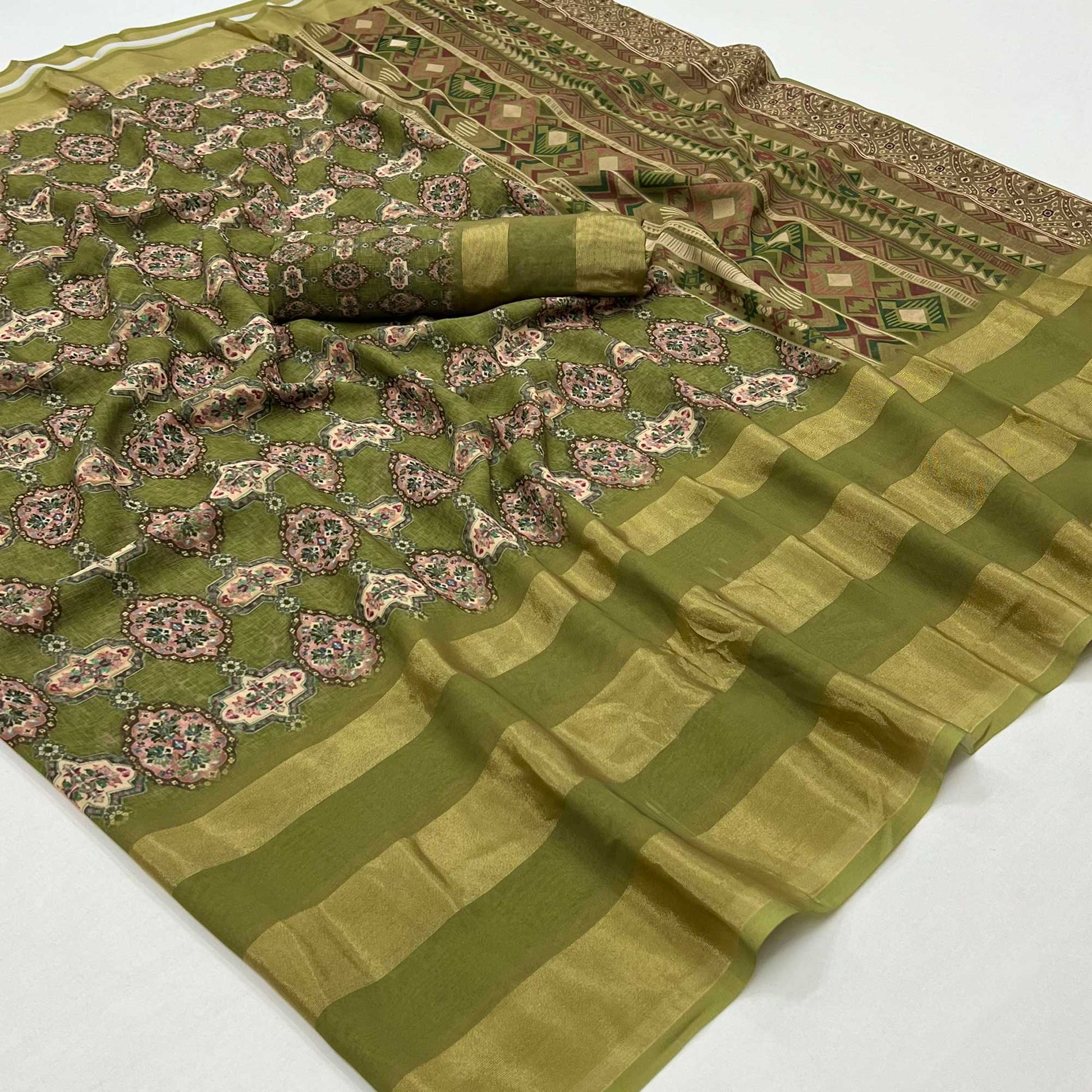 green-digital-floral-printed-viscose-saree-1
