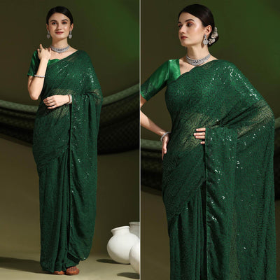 green-sequins-embroidered-georgette-saree