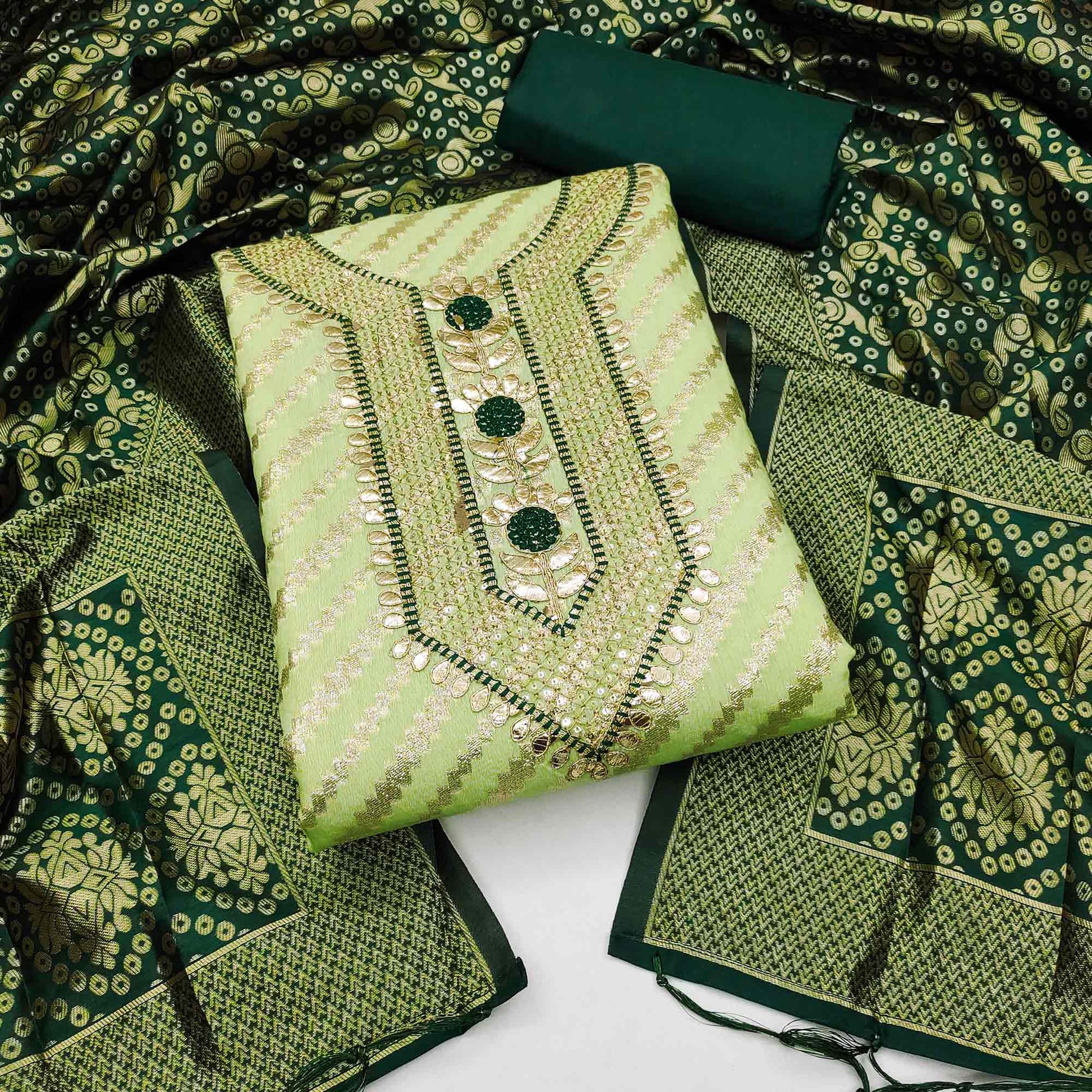 green-woven-with-embroidered-chanderi-dress-material-1