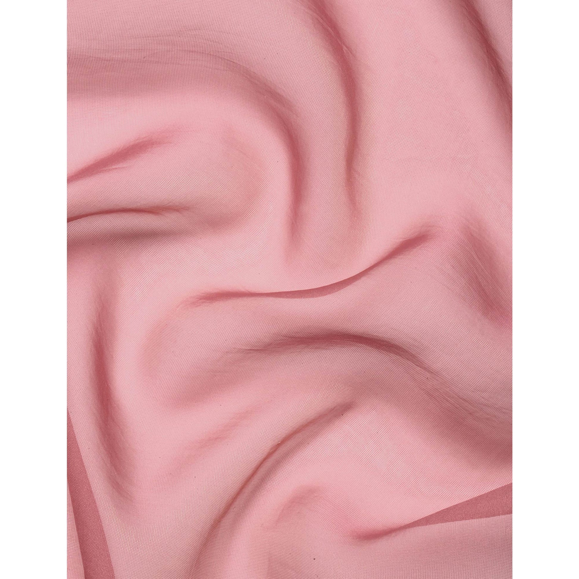 Ligth Purple Floral Embroidered Organza Saree