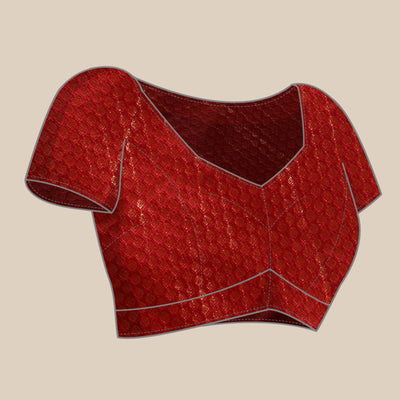 Maroon Foil Printed With Swarovski Zomato Silk Saree