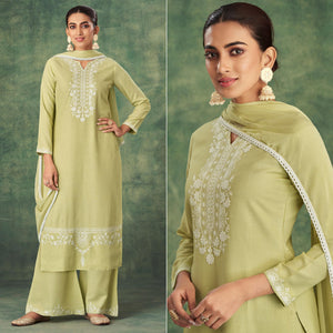 green-floral-lucknowi-rayon-palazzo-suit