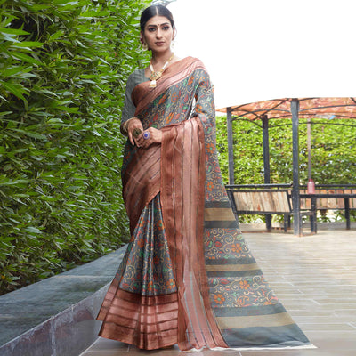 grey-floral-digital-printed-poly-cotton-saree