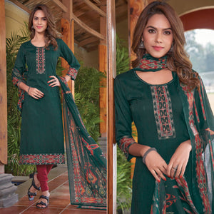 3-green-embroidered-rayon-kurti-with-dupatta