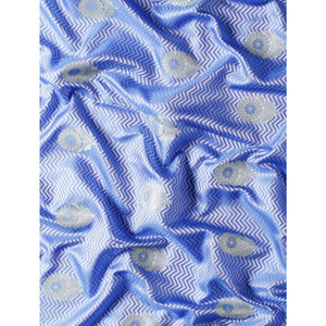 Blue Woven Kanjivaram Silk Saree WithTassels