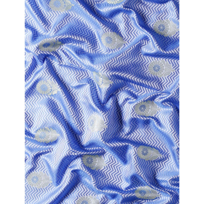 Blue Woven Kanjivaram Silk Saree WithTassels