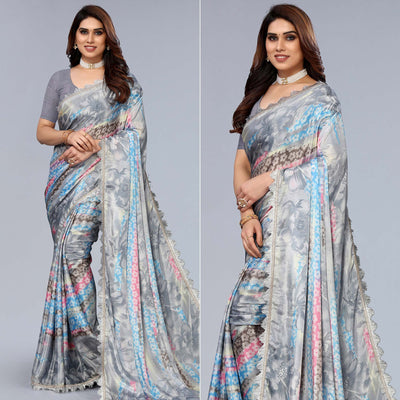 grey-floral-printed-art-silk-saree-with-crochet-border-1