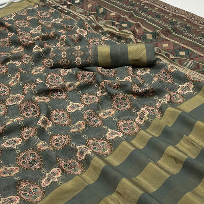 grey-digital-floral-printed-viscose-saree
