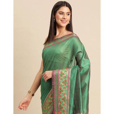green-woven-cotton-silk-saree-8