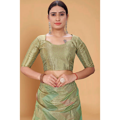green-woven-organza-saree-with-tassels-13
