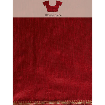 Maroon Bandhani Foil Printed Zomato Saree With Tassels