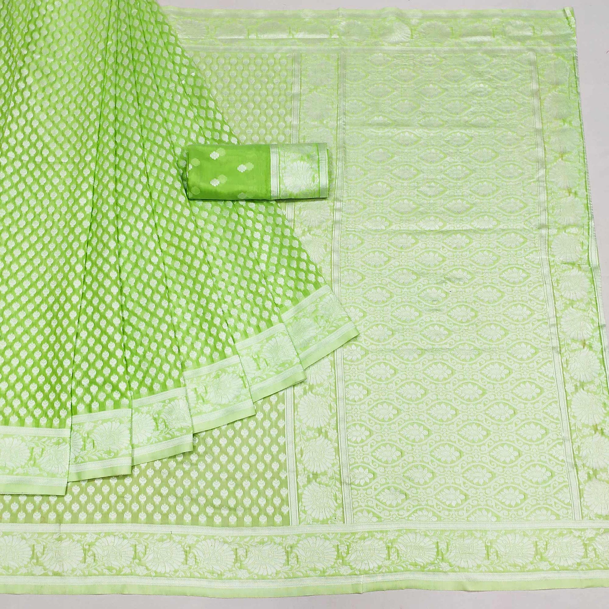 green-woven-cotton-silk-saree-5