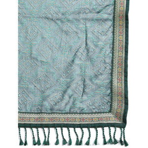 green-foil-printed-with-fancy-border-chiffon-saree