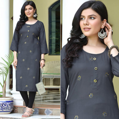 grey-embroidered-rayon-kurti-2