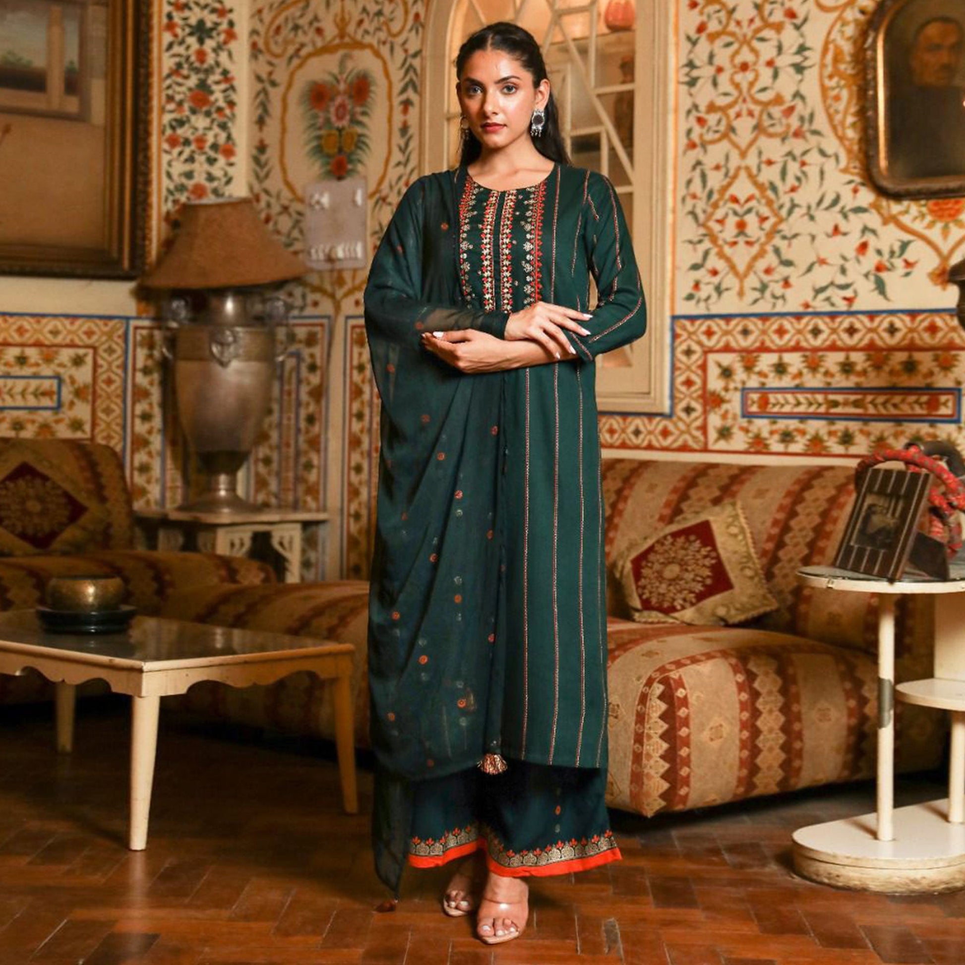 green-printed-with-embroidered-rayon-palazzo-suit
