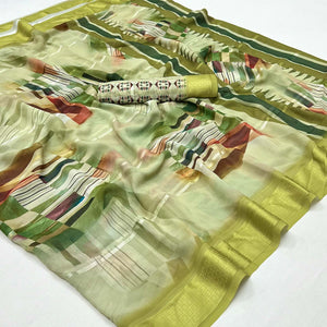 green-digital-printed-viscose-saree-1