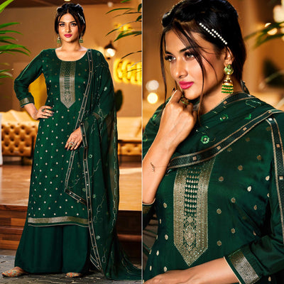 green-woven-muslin-palazzo-suit