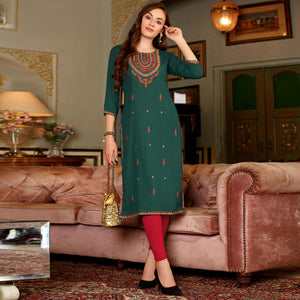 a-green-floral-embroidered-muslin-kurti