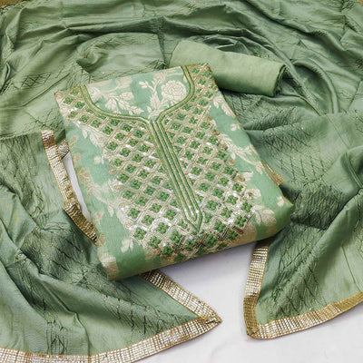 green-woven-with-sequins-work-modal-dress-material