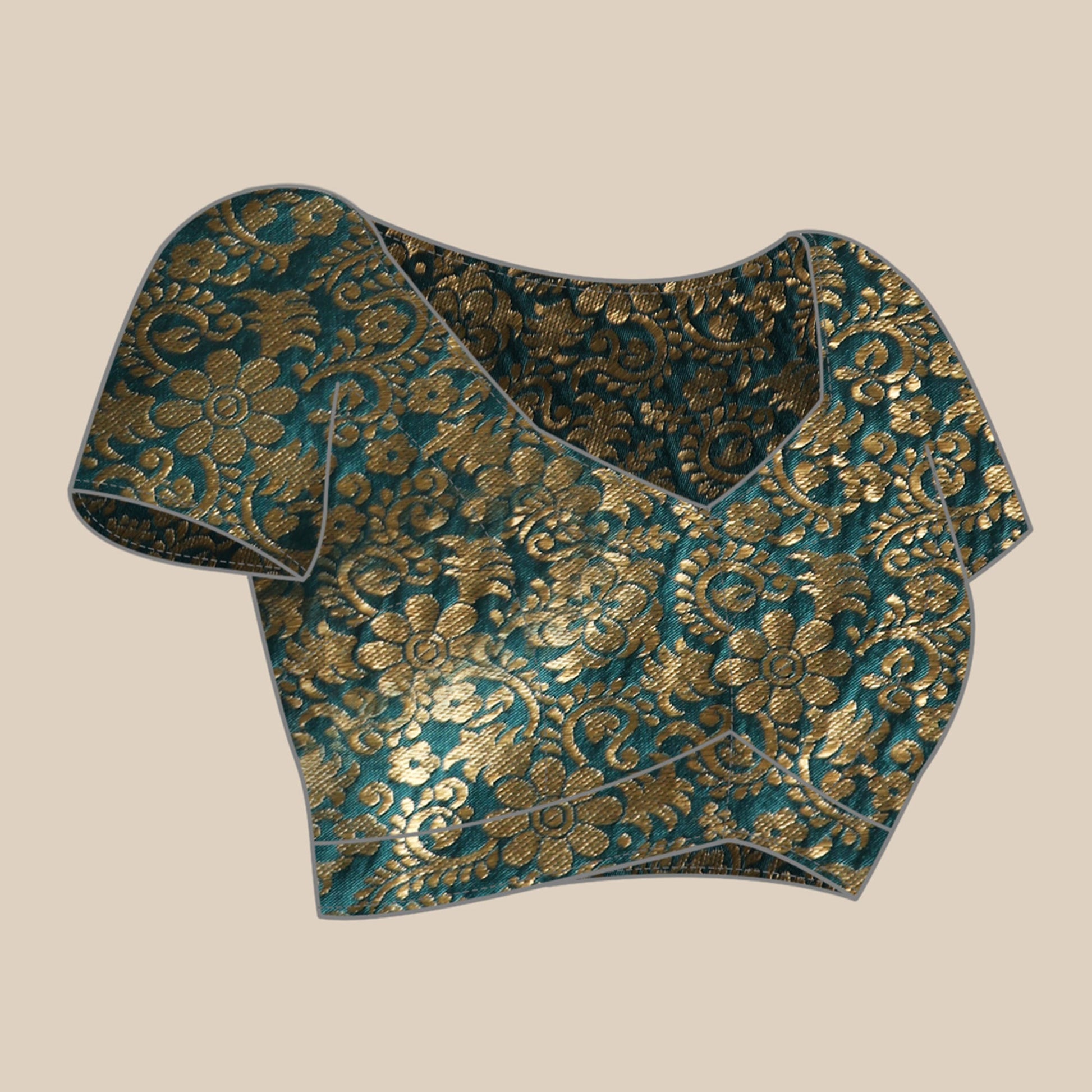 Blue Solid Vichitra Silk Saree With Fancy Border