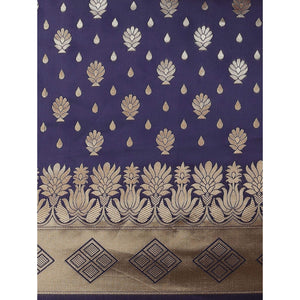 Blue Woven Banarasi Silk Saree