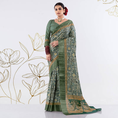 22-green-printed-art-silk-saree