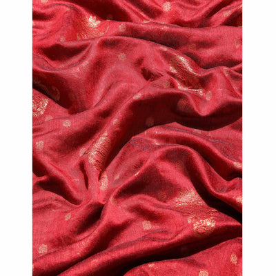 Maroon Woven Organza Saree