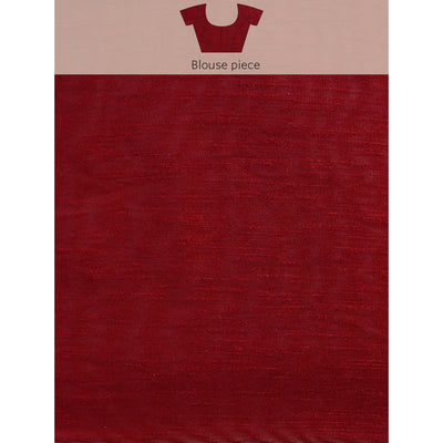 Maroon Swaroski Work Vichitra Silk Saree