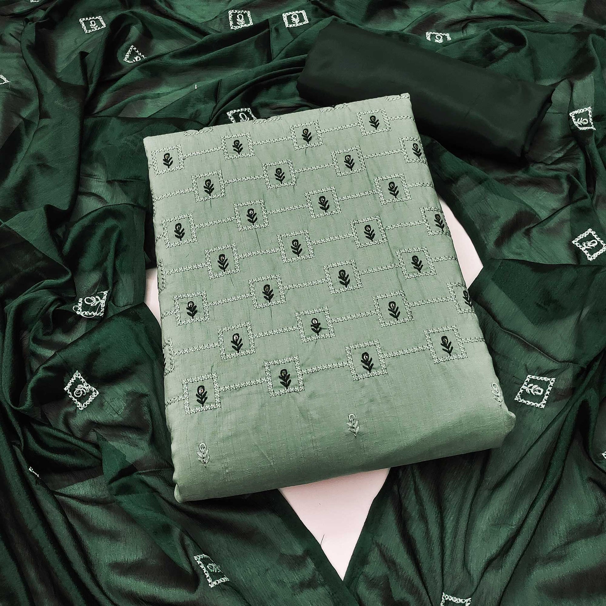 green-floral-sequence-embroidered-poly-cotton-dress-material