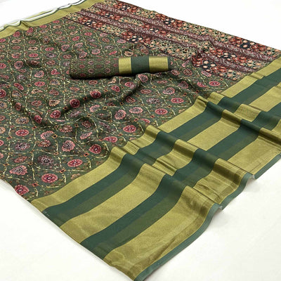green-digital-floral-printed-viscose-saree