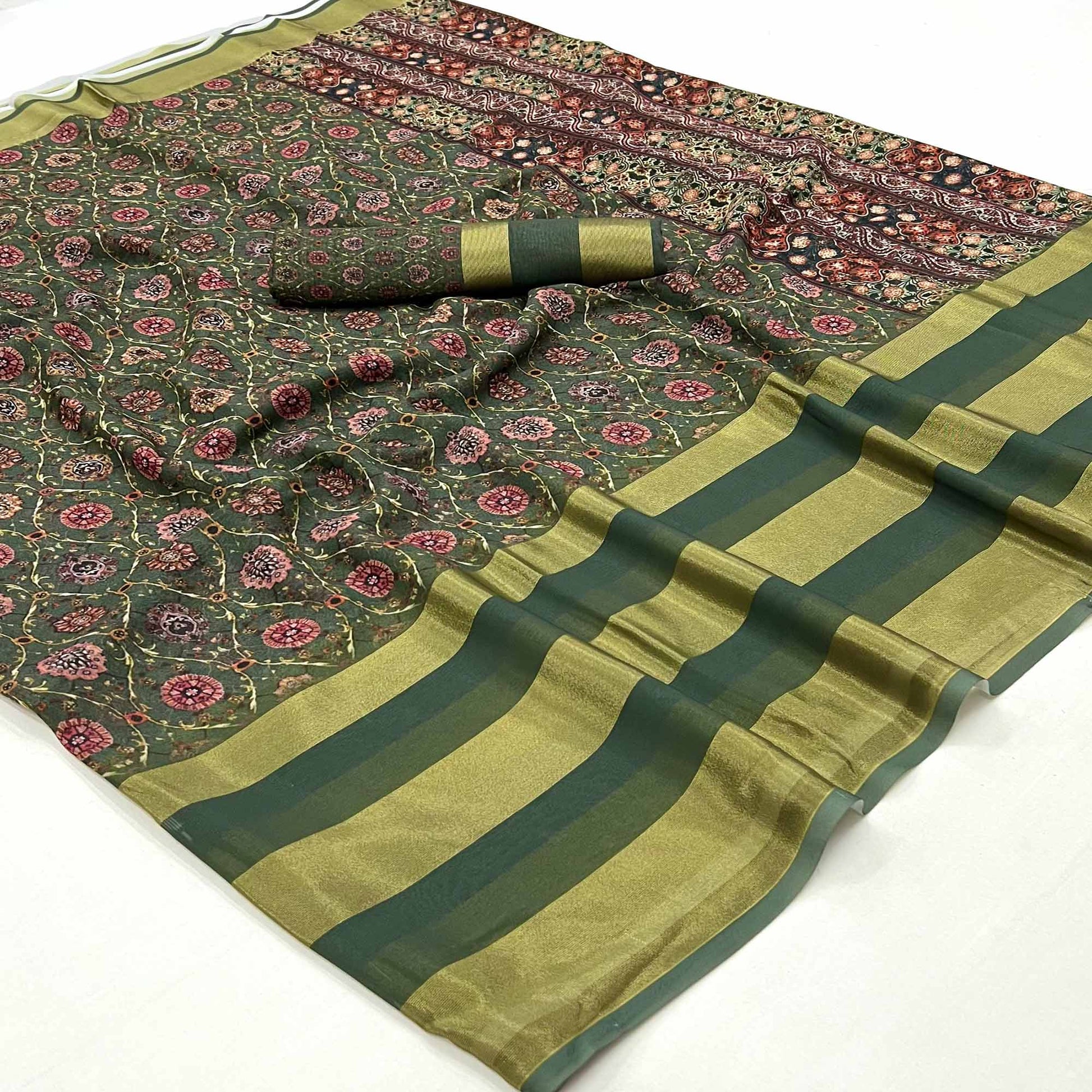 green-digital-floral-printed-viscose-saree