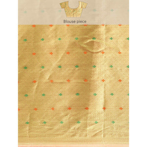 Mehendi Green Floral Woven Organza Silk Saree