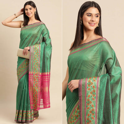 green-woven-cotton-silk-saree-8