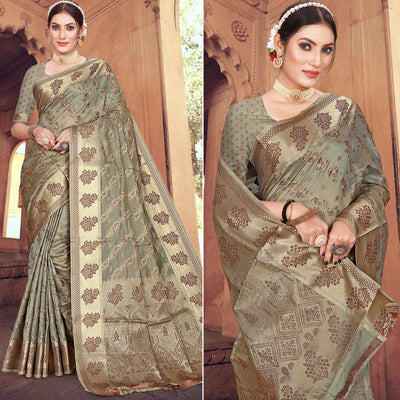 grey-floral-woven-organza-saree-1