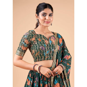 green-floral-printed-and-sequins-work-georgette-lehenga-choli