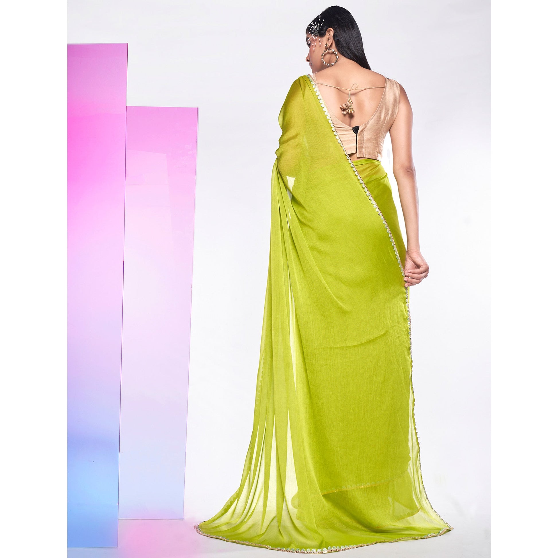 green-solid-with-embroidered-border-georgette-saree
