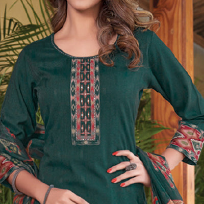 3-green-embroidered-rayon-kurti-with-dupatta