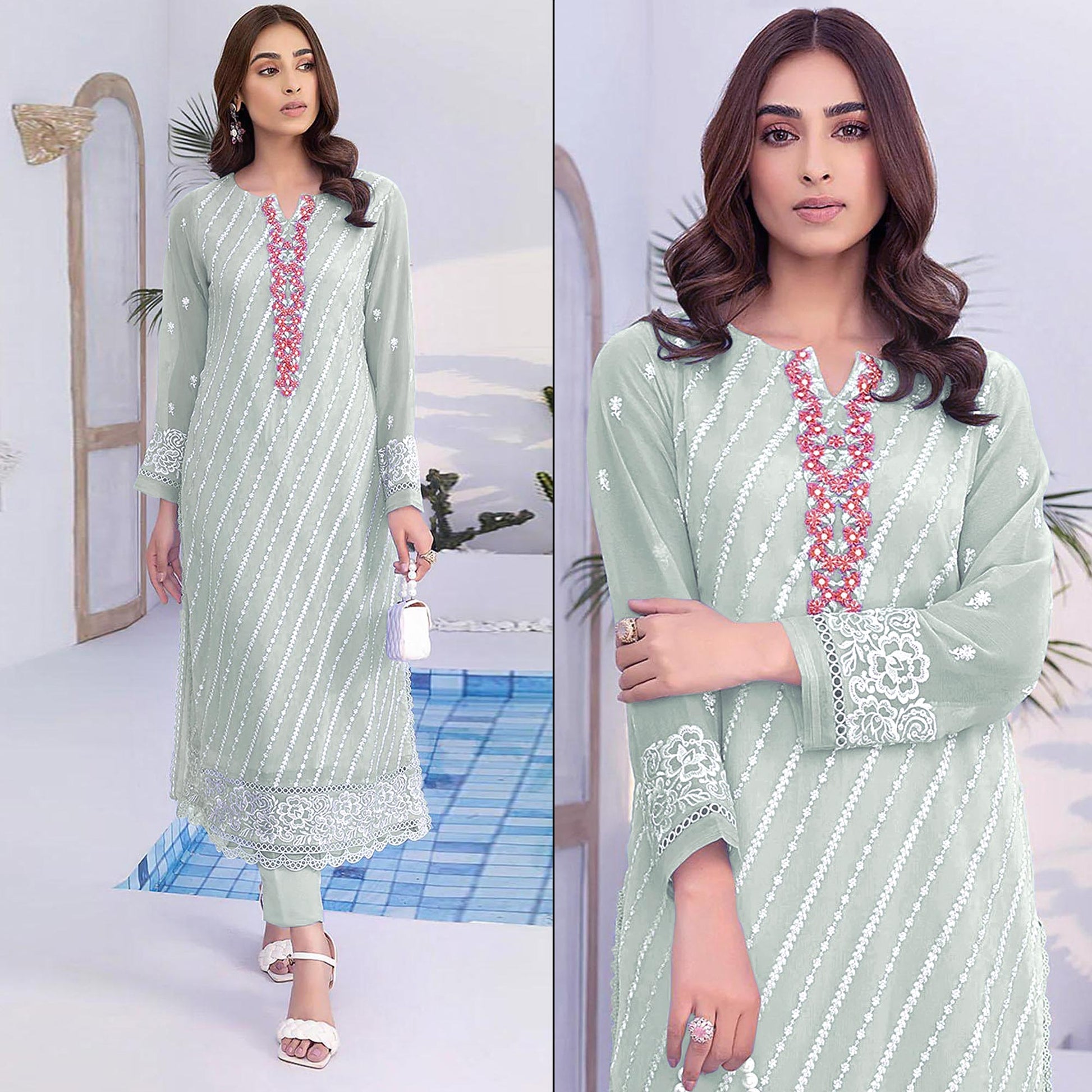 green-floral-embroidered-georgette-semi-stitched-suit-5