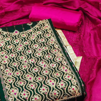 green-woven-with-embroidered-modal-dress-material