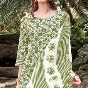 green-floral-printed-poly-cotton-suit