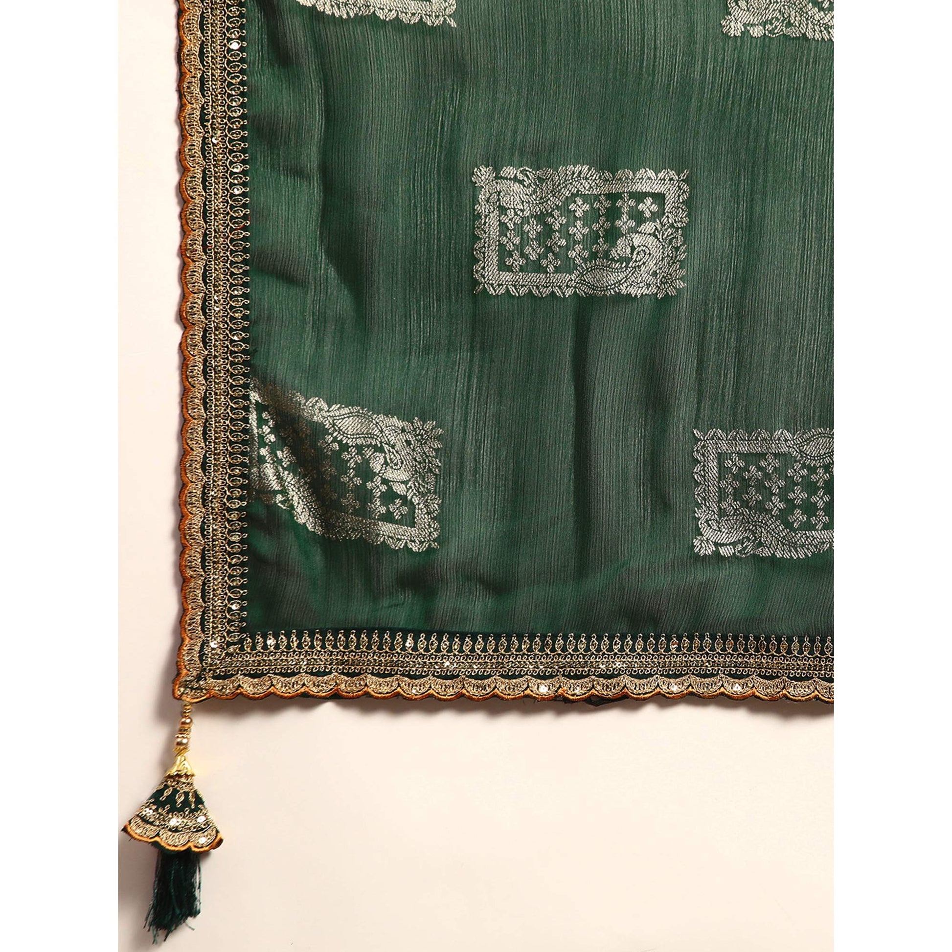 green-foil-printed-with-embroidered-border-chiffon-saree
