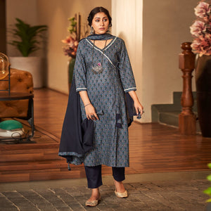 grey-floral-printed-pure-cotton-angrakha-style-suit
